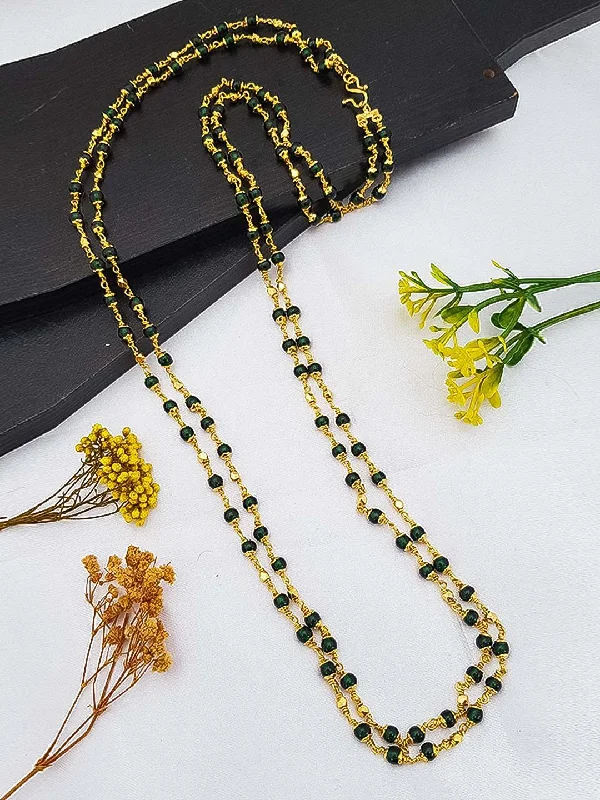 Stunning Jewelry Pieces At The Lowest Prices Ever Microgold Plated Black Beed Chains Mangalsutra Stunning Jewelry Pieces At The Lowest Prices Ever Microgold Plated Black Beed Chains Mangalsutra