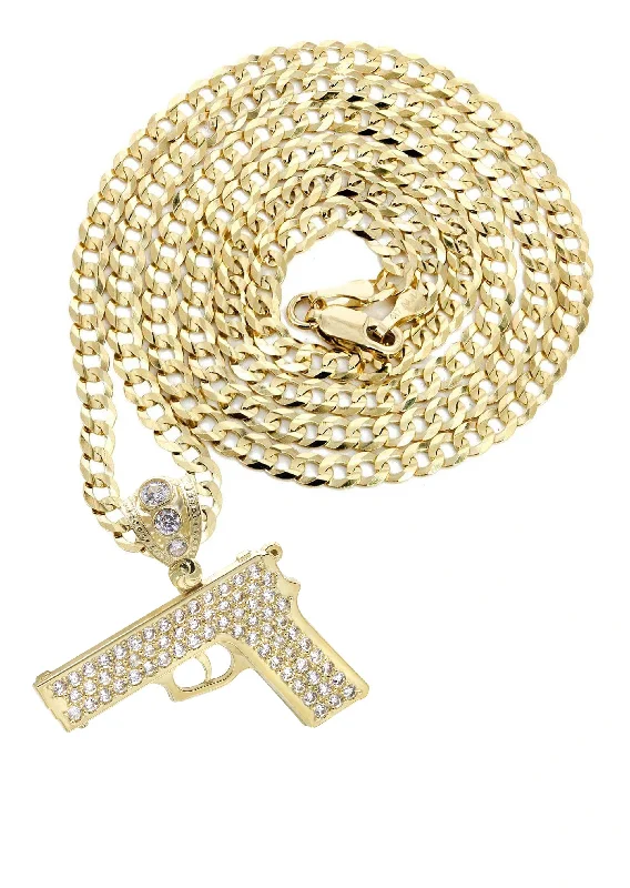 Last Chance To Shop High-End Jewelry At Markdown Prices 10K Yellow Gold Glock Gun Necklace | Appx. 16.3 Grams Last Chance To Shop High-End Jewelry At Markdown Prices 10K Yellow Gold Glock Gun Necklace | Appx. 16.3 Grams