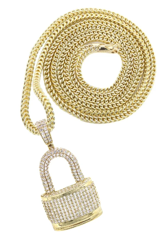 Dainty And Elegant Jewelry Now At Reduced Prices 10K Yellow Gold Lock Necklace | Appx. 17 Grams Dainty And Elegant Jewelry Now At Reduced Prices 10K Yellow Gold Lock Necklace | Appx. 17 Grams