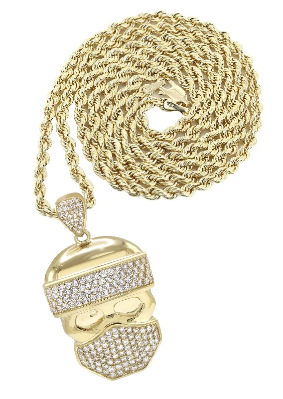 Jewelry Flash Sale – Stylish Designs At Unbeatable Rates 10K Yellow Gold Skull Bandit Necklace | Appx. 20 Grams Jewelry Flash Sale – Stylish Designs At Unbeatable Rates 10K Yellow Gold Skull Bandit Necklace | Appx. 20 Grams