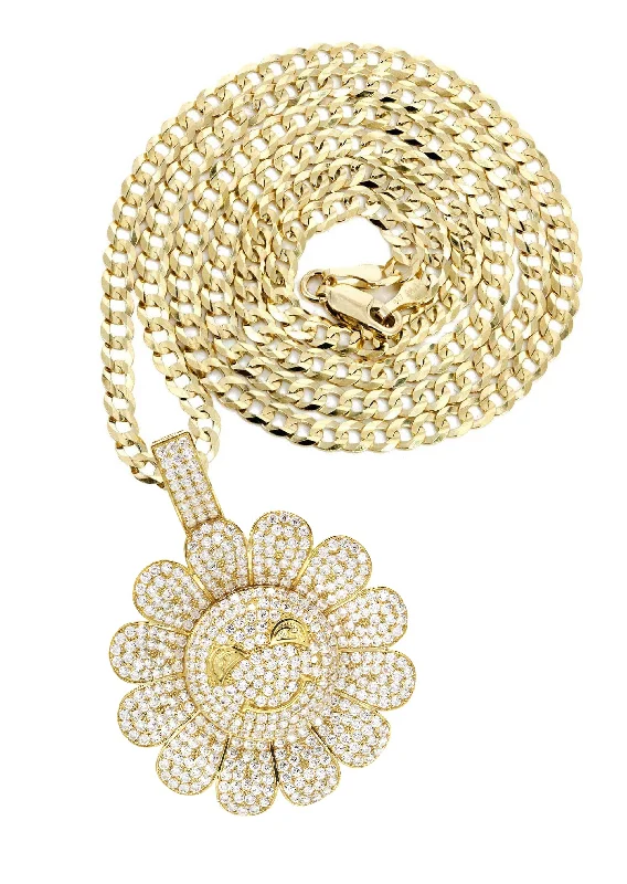 Fashion-Forward Jewelry At Exclusive Discounts 10K Yellow Gold Sunflower Spinner Necklace | Appx. 18.8 Grams Fashion-Forward Jewelry At Exclusive Discounts 10K Yellow Gold Sunflower Spinner Necklace | Appx. 18.8 Grams