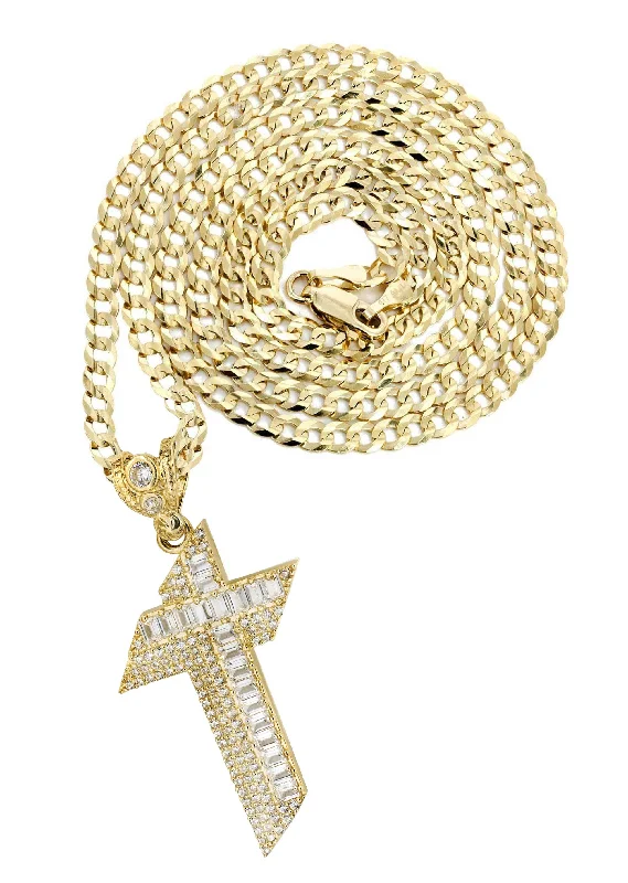 Luxury Jewelry Clearance – Shop Premium Styles Now 10K Yellow Gold Cross Necklace | Appx. 14.7 Grams Luxury Jewelry Clearance – Shop Premium Styles Now 10K Yellow Gold Cross Necklace | Appx. 14.7 Grams