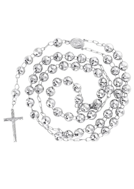 Exclusive Jewelry Sale – Limited-Time Discounts 14K White Gold Rosary Chain