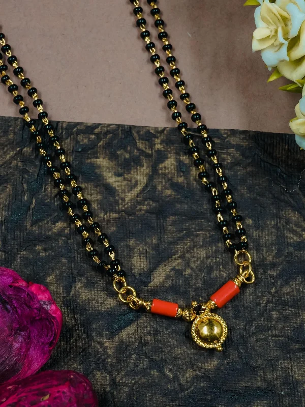 Discounted Jewelry For A Glamorous Look Mangalya Chain with coral 12910N