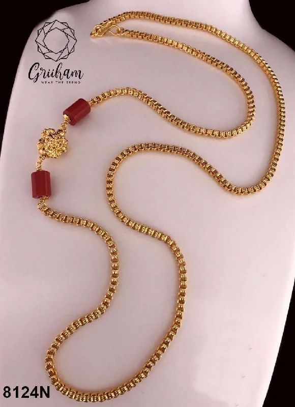 Clearance Sale On High-End Jewelry Collections 23.5 kt gold plated Guaranteed Coral Chain/ 30 INCHES 8124N Clearance Sale On High-End Jewelry Collections 23.5 kt gold plated Guaranteed Coral Chain/ 30 INCHES 8124N