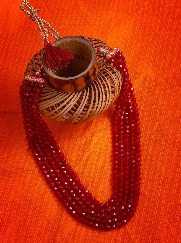 Limited-Time Offer On Elegant Jewelry Pieces 5 Layer Hydro Maroon big crystal Chain 8886N Limited-Time Offer On Elegant Jewelry Pieces 5 Layer Hydro Maroon big crystal Chain 8886N
