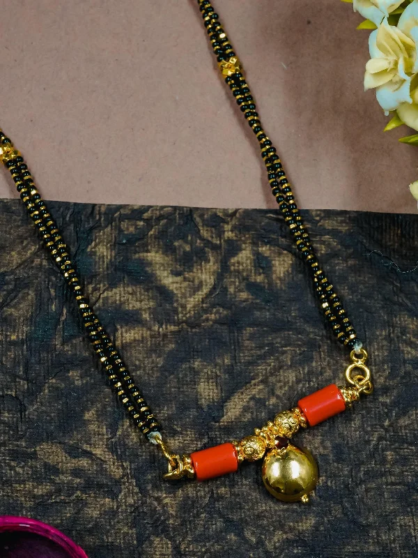 Elegant Jewelry, Exclusive Prices – Shop Now Mangalya Chain with coral 12911N
