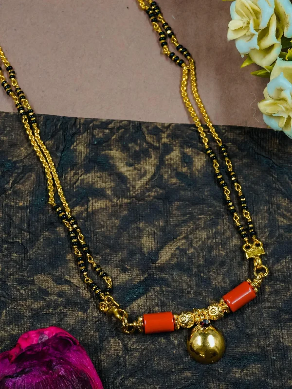 Personalized Jewelry At Special Discount Rates Mangalya Chain with coral 12908N