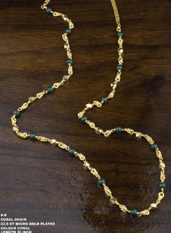 Flash Sale On Elegant Jewelry – Don't Miss Out Premium Gold Finish Real Coral / Pearl / Jade Chain 30 inches 6746N Flash Sale On Elegant Jewelry – Don't Miss Out Premium Gold Finish Real Coral / Pearl / Jade Chain 30 inches 6746N