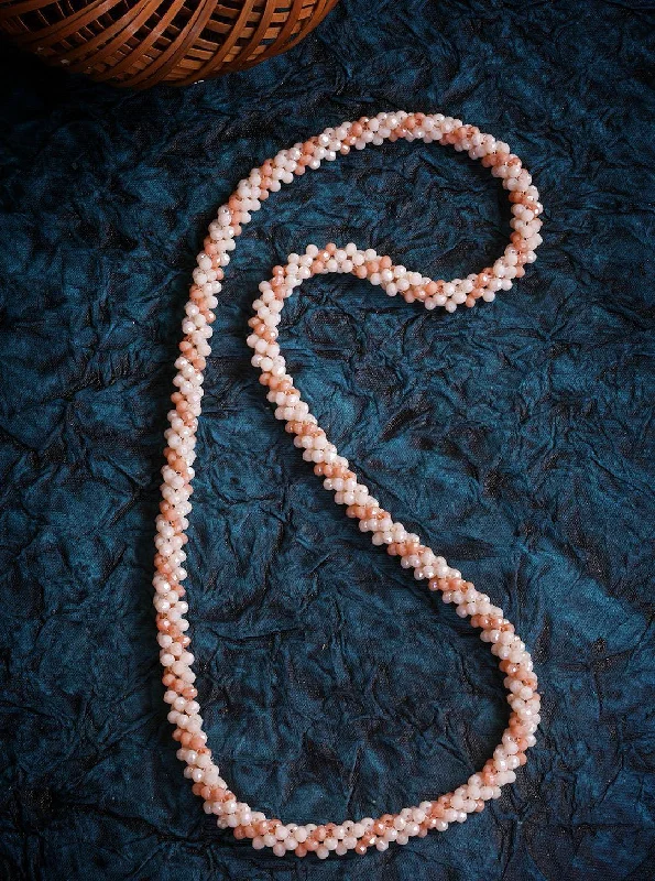 Celebrate With Sparkle – Jewelry Sale Now Live Single layer Peach and pearl color crystal Chain 8890N Celebrate With Sparkle – Jewelry Sale Now Live Single layer Peach and pearl color crystal Chain 8890N