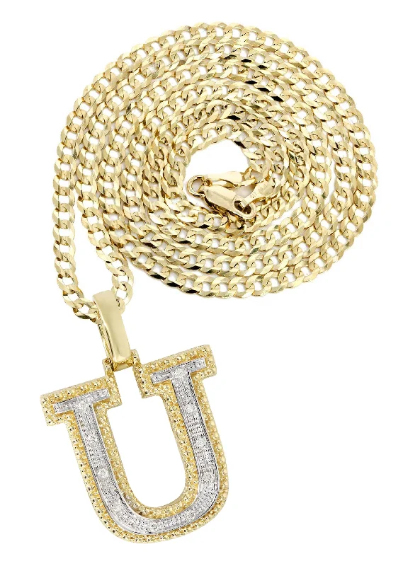 Personalized Jewelry Sale – Meaningful Gifts At Great Prices Diamond 10K Yellow Gold Letter "U" Necklace | Appx. 14.3 Grams Personalized Jewelry Sale – Meaningful Gifts At Great Prices Diamond 10K Yellow Gold Letter "U" Necklace | Appx. 14.3 Grams