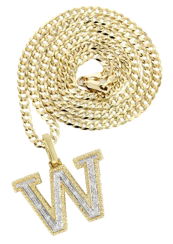 Last Chance To Grab Your Favorite Jewelry At A Discount Diamond 10K Yellow Gold Letter "W" Necklace | Appx. 16 Grams Last Chance To Grab Your Favorite Jewelry At A Discount Diamond 10K Yellow Gold Letter "W" Necklace | Appx. 16 Grams