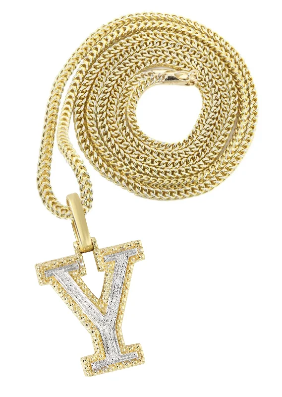 Exclusive Gemstone Jewelry At Special Prices Diamond 10K Yellow Gold Letter "Y" Necklace | Appx. 13.5 Grams Exclusive Gemstone Jewelry At Special Prices Diamond 10K Yellow Gold Letter "Y" Necklace | Appx. 13.5 Grams