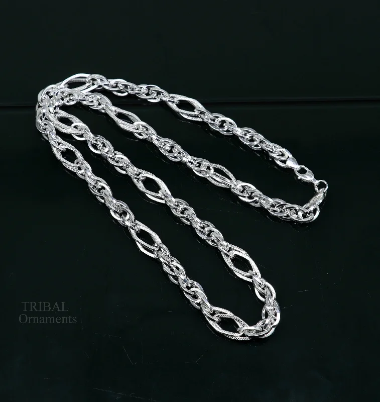 Timeless Elegance At Unbelievable Discounts Exclusive fancy stylish 20" 925 sterling silver 8mm handmade amazing chain necklace excellent gifting jewelry, men's chain necklace nch339 Timeless Elegance At Unbelievable Discounts Exclusive fancy stylish 20" 925 sterling silver 8mm handmade amazing chain necklace excellent gifting jewelry, men's chain necklace nch339