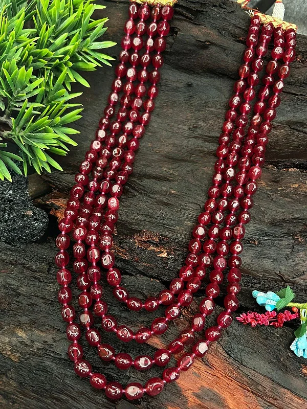 Exclusive Gemstone Jewelry Markdowns – Shop Now Four Line Magenta Natural African Jade Tumbled Ranihara Mala Necklace Exclusive Gemstone Jewelry Markdowns – Shop Now Four Line Magenta Natural African Jade Tumbled Ranihara Mala Necklace