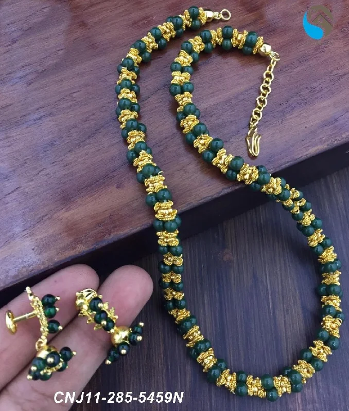 Get The Best Deals On Timeless Jewelry Pieces Micro Gold Finish Green Beads Chain CNJ11-285-5459N Get The Best Deals On Timeless Jewelry Pieces Micro Gold Finish Green Beads Chain CNJ11-285-5459N