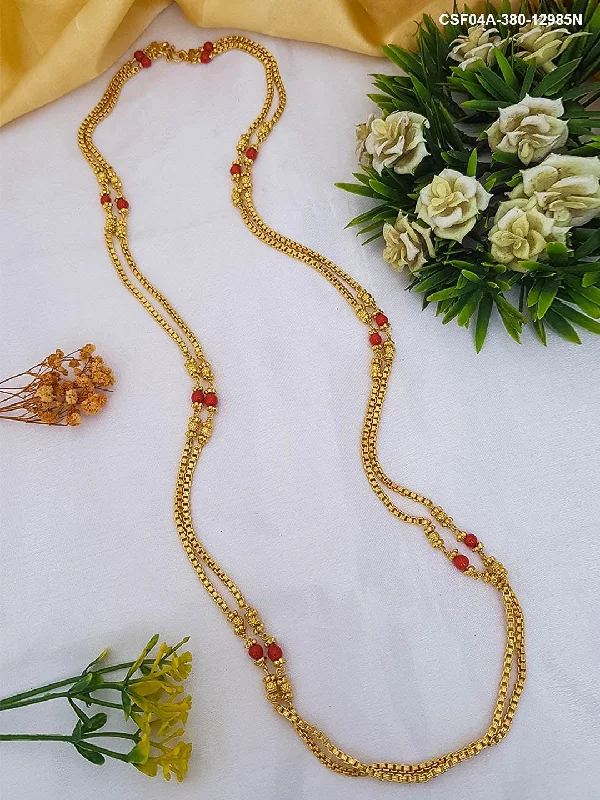 Fine Jewelry, Limited-Time Offers Available Micro Gold Plated Double Line Coral Chain 30 inches 12985N Fine Jewelry, Limited-Time Offers Available Micro Gold Plated Double Line Coral Chain 30 inches 12985N
