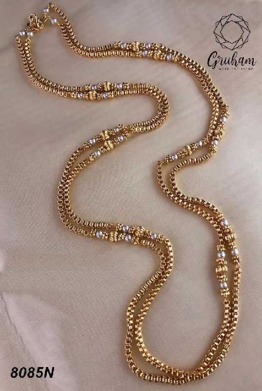 Jewelry Sale Bonanza – Grab Your Sparkle Now Microgold Plated Pearl Mangalya Chain