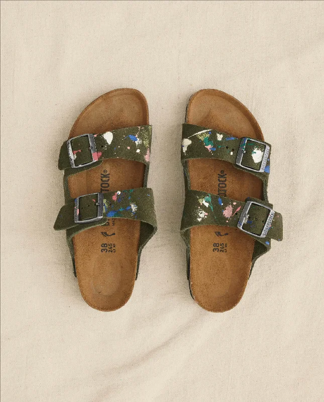 Exclusive Fashion Deals Arizona Thyme Birkenstock with Paint. -- Thyme with Bright Multi Paint