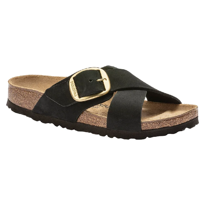 Bid Farewell To The Old Season Birkenstock Women's Big Buckle Gold Sandal - Nubuck Leather