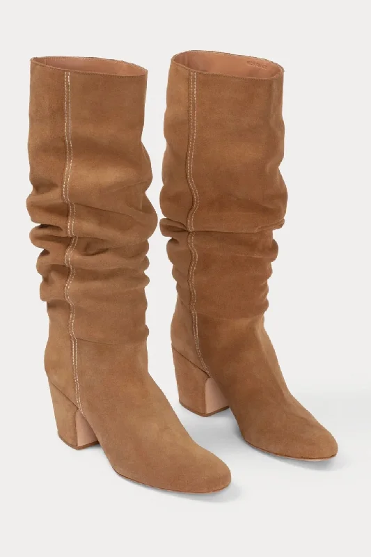 Vintage Boots Deals Boeri Suede Boot - Caramel