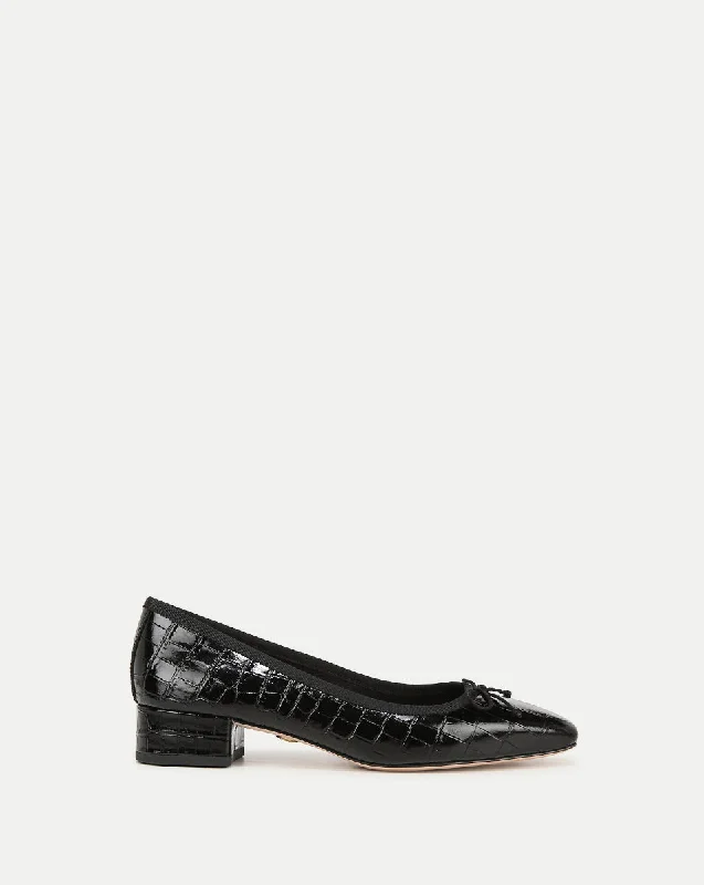 Limited Time Deal Cecile Croc-Embossed Ballet Pump