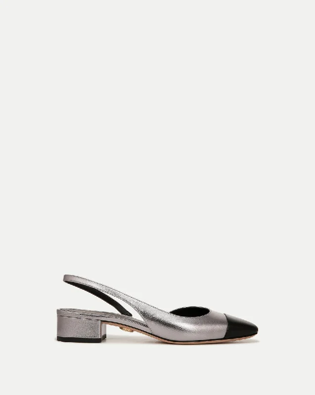 Seasonal Fashion Cecile Leather Cap-Toe Slingback