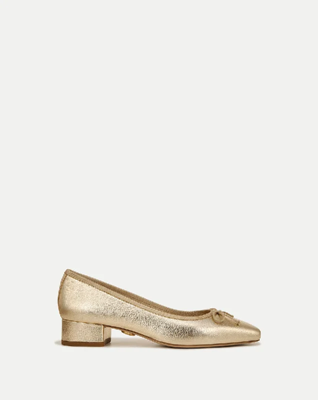 Seasonal Trends Cecile Metallic Leather Ballet Pump