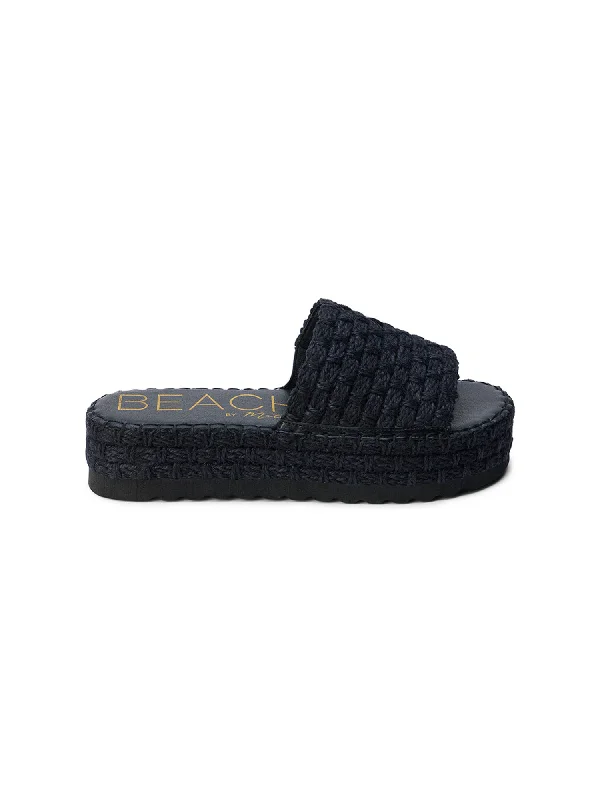 Additional Time-Limited Offers Del Mar Raffia Slide in Ebony