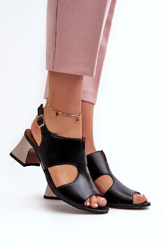 Fashionista Favorites Step In Style Maciejka Block Heel Leather Sandals In Black