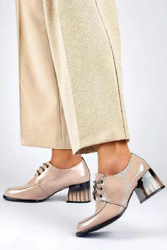 Casual Chic PRIMO Contrast Heel Leather Loafers