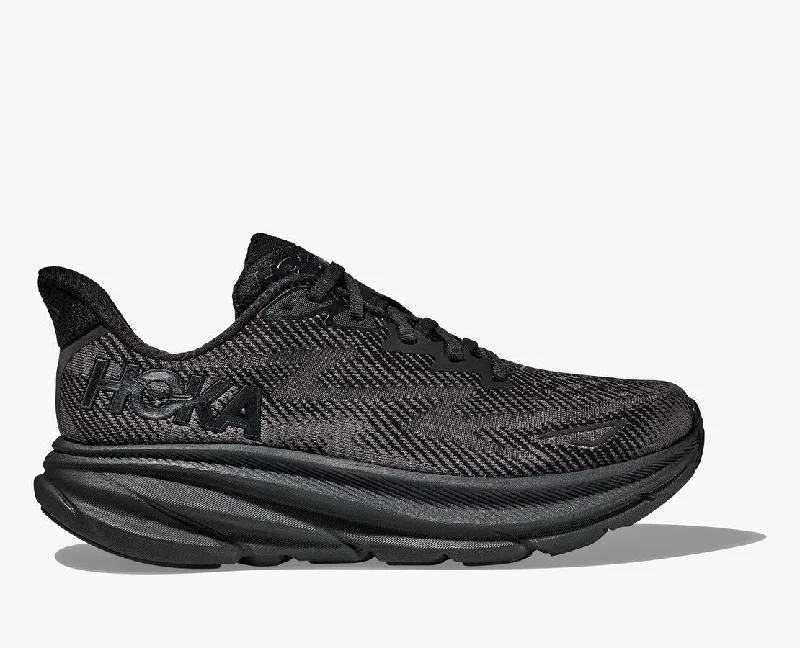 Streetwear-Inspired Footwear Hoka Women's Clifton 9 - Black / Black