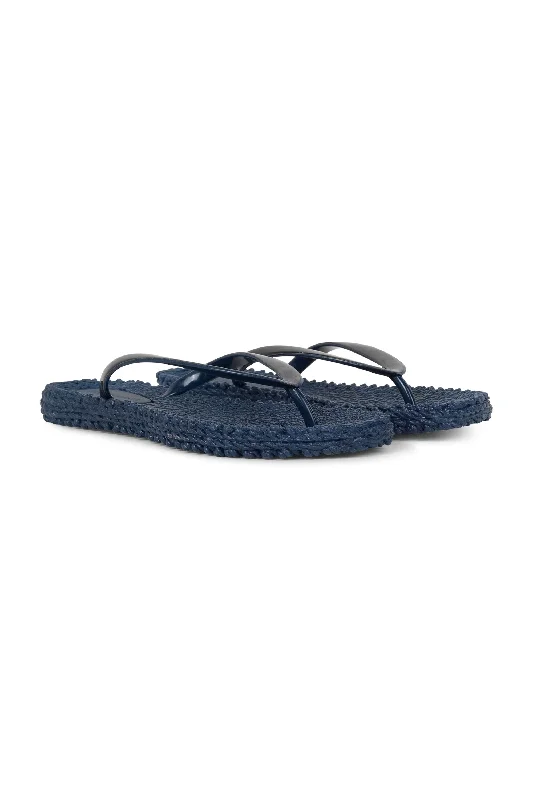 Ultra-Soft Flats Deal Metallic Flip Flop Indigo