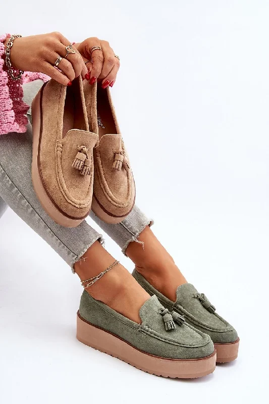 Fashion Forward Step In Style Suede Platform Moccasins