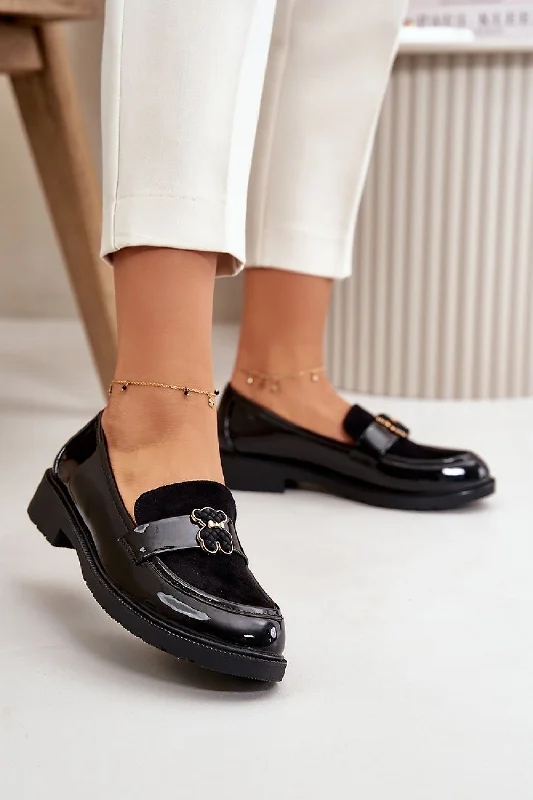 Trendy Street Style Step In Style Barski Teddy Moccasins In Black