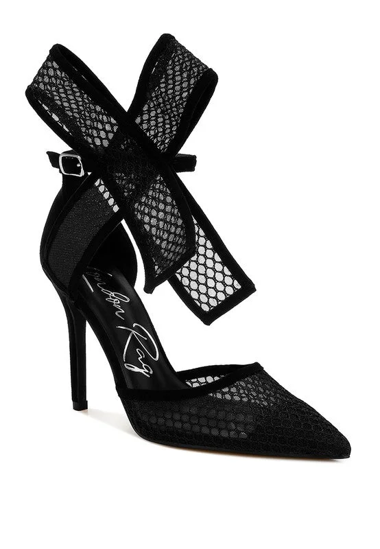 End Of Season Sale Hot Girl X London Rag Regenta Big Bow Detail Stiletto Sandals