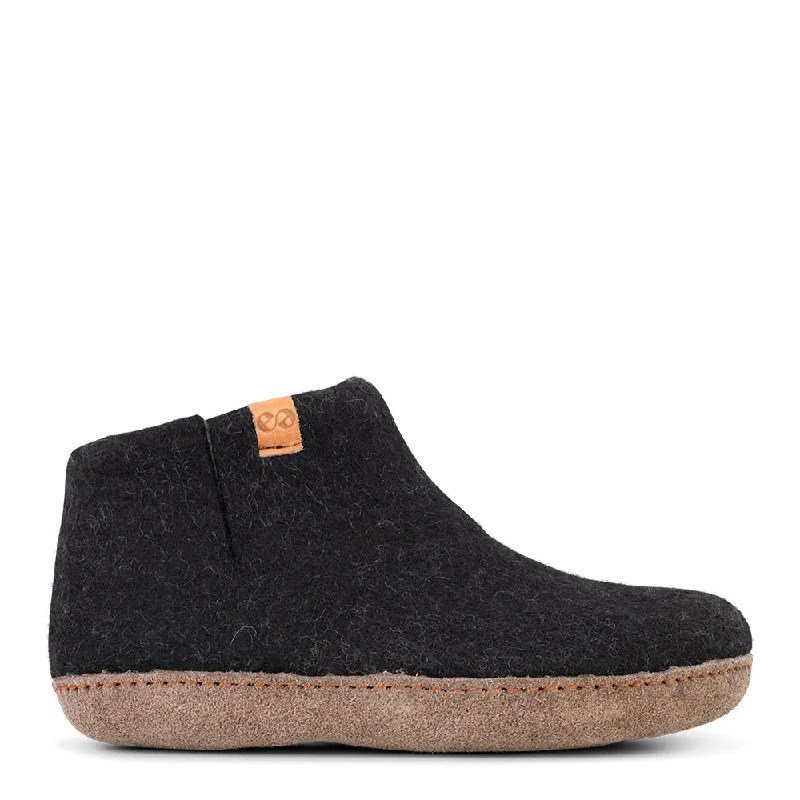 Street-Style Slip-Ons Womens Everest Wool Felt Boot - Black