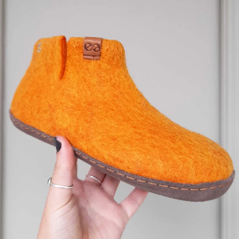 Lightweight Fashion Shoes Womens Everest Wool Felt Boot - Orange