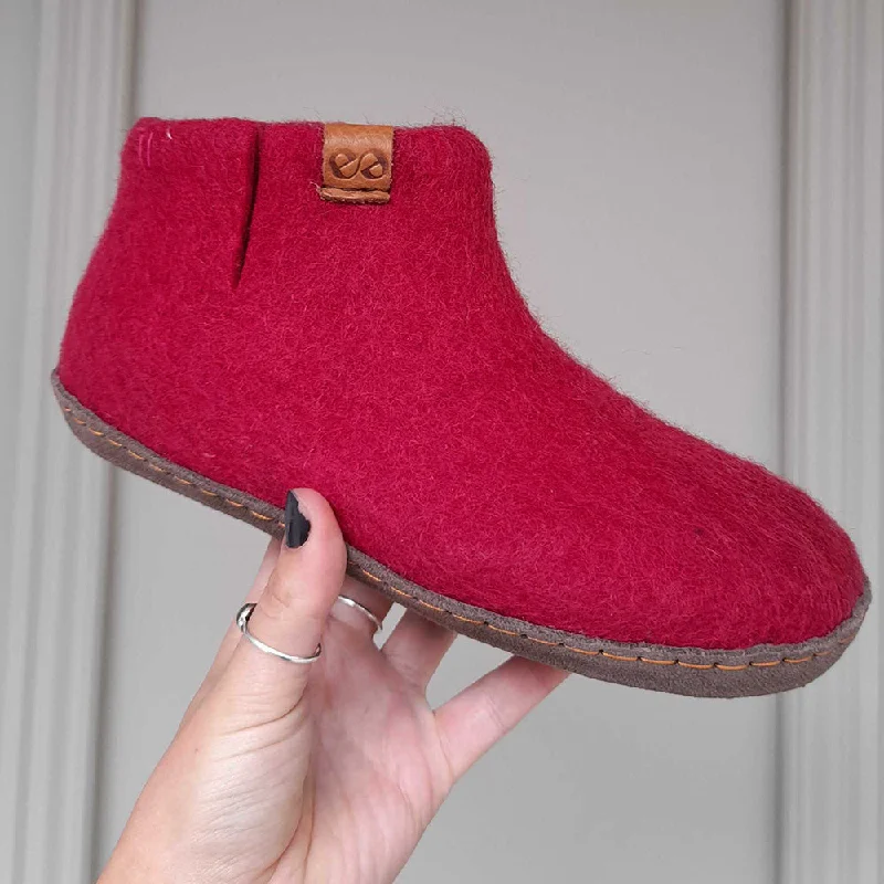 Modern Casual Shoes Womens Everest Wool Felt Boot - Pink