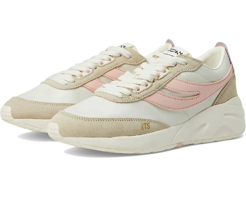 Comfort Meets Fashion 4089 Training 9Ts Slim Sneaker In White/pink/beige