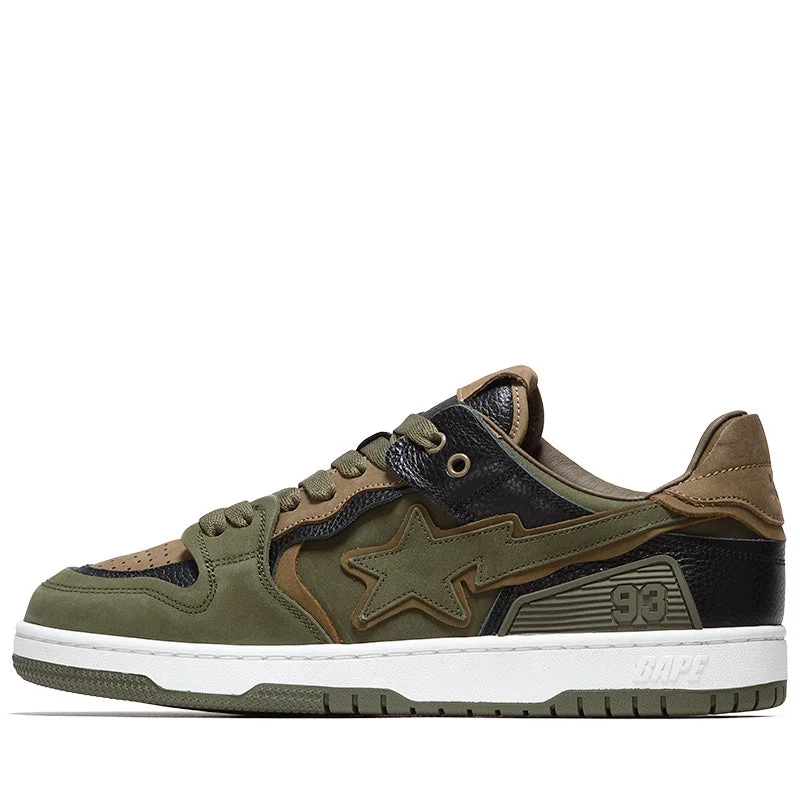 Limited Stock, Big Sale A Bathing Ape Sk8 Sta #6 M1 - Olive Drab