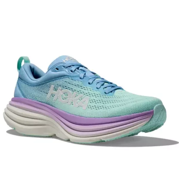 Feminine Luxe Style Sale HOKA Women's Bondi 8 Wide Airy Blue/Sunlit Ocean