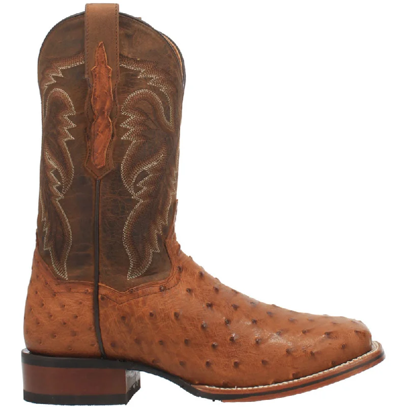 Slip-On Shoes Promotion Alamosa Ostrich Embroidered Square Toe Cowboy Boots