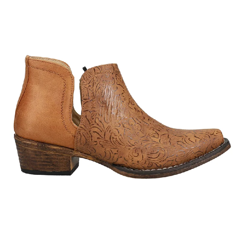 Special Offers Ava Embossed Snip Toe Cowboy Booties