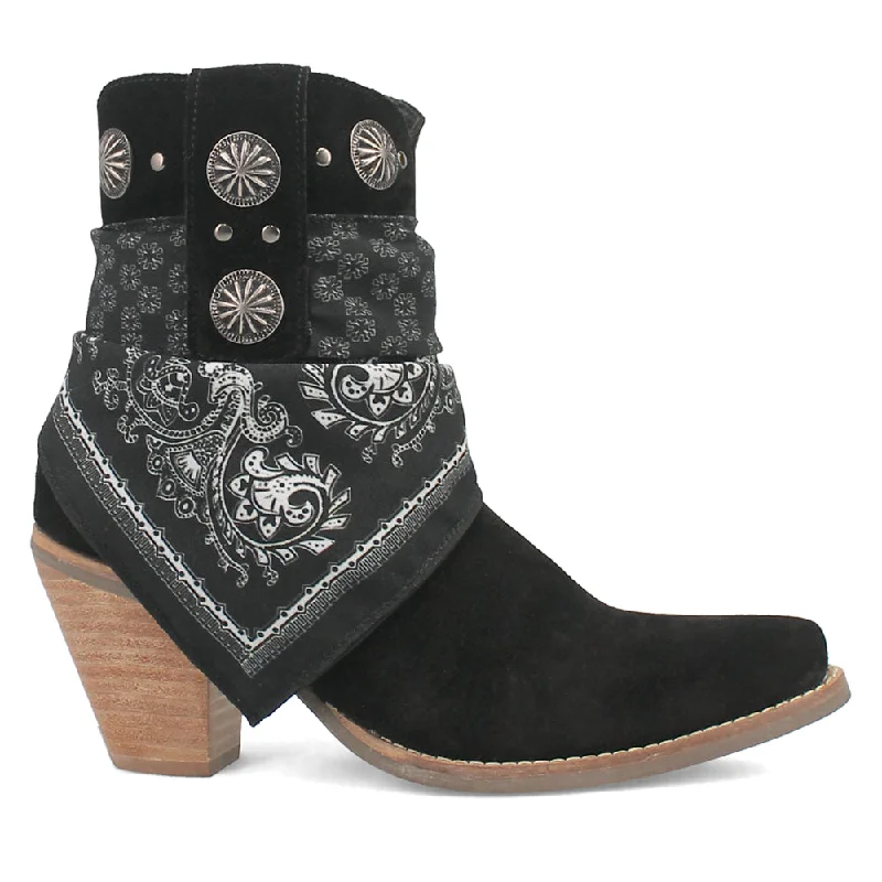 Must Haves Bandida Paisley Studded Round Toe Cowboy Booties