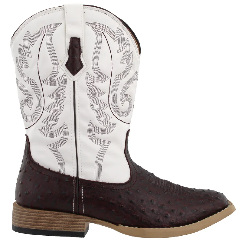 Big Savings Bumps Ostrich Square Toe Cowboy Boots