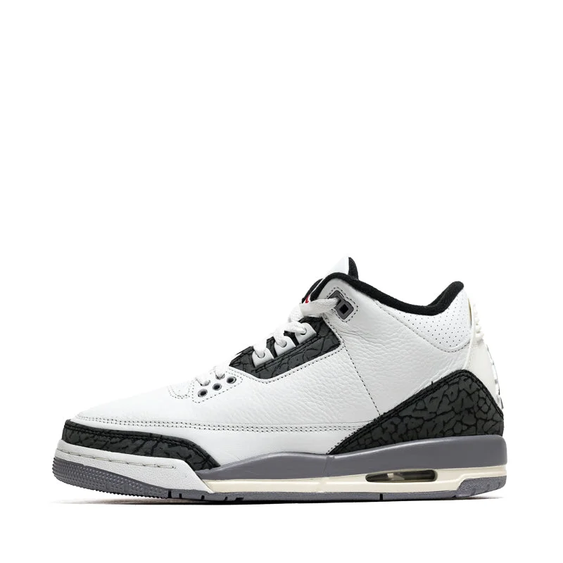 Chic And Trendy Jordan 3 Retro 'Cement Grey' (PS) - Summit White/Fire Red