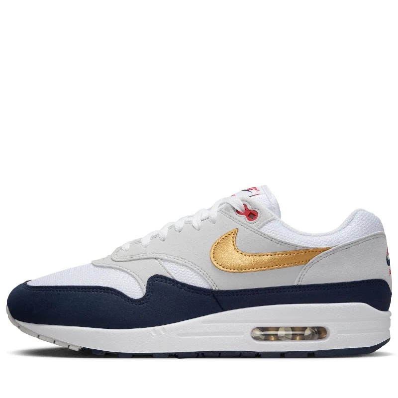 Fashionable Women's Sneakers Nike Air Max 1 'Olympic' - Obsidian/Metallic Gold