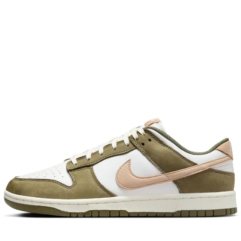 Women's Breathable Flats Nike Dunk Low Retro Premium - Medium Olive/Hemp