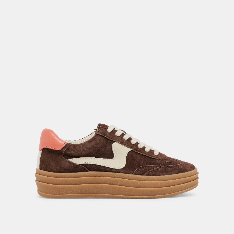 Bold Fashion Sales NOTICE X SNEAKERS DK BROWN SUEDE